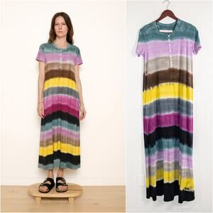 Raquel Allegra Women's Christy Maxi Dress multi color tie-dye size 0